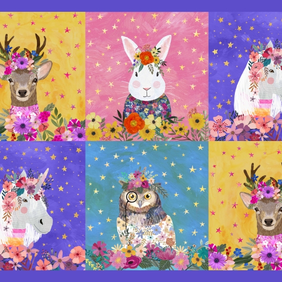 Patchwork Baumwolle - Mia Charro - Magic Friends - Panel